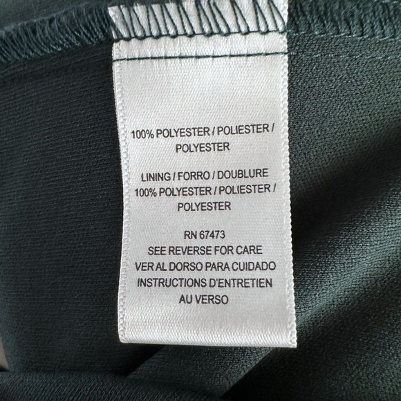 NWT Taylor Halter Neck Midi Dress Green Cross Satin Sleeveless Fit Flare Mermaid - Picture 6 of 11